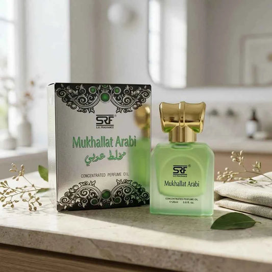 SRF Mukhallat Arabi Concentrated Perfume Oil 20ml, Long Lasting Attar for Men & Women, Alcohol Free Arabic Fragrance - GEHNA OFFICIAL
