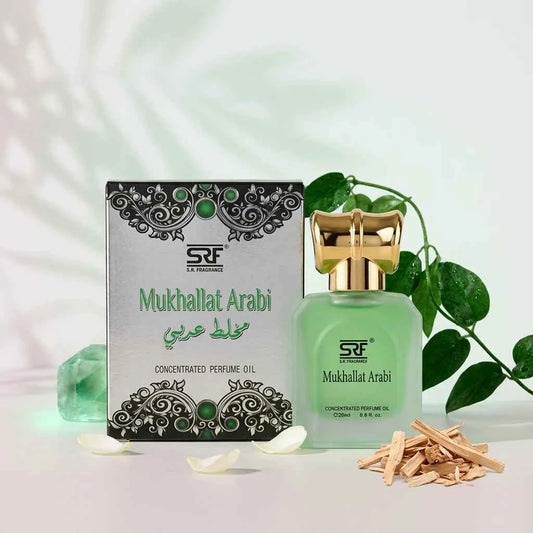 SRF Mukhallat Arabi Concentrated Perfume Oil 20ml, Long Lasting Attar for Men & Women, Alcohol Free Arabic Fragrance - GEHNA OFFICIAL