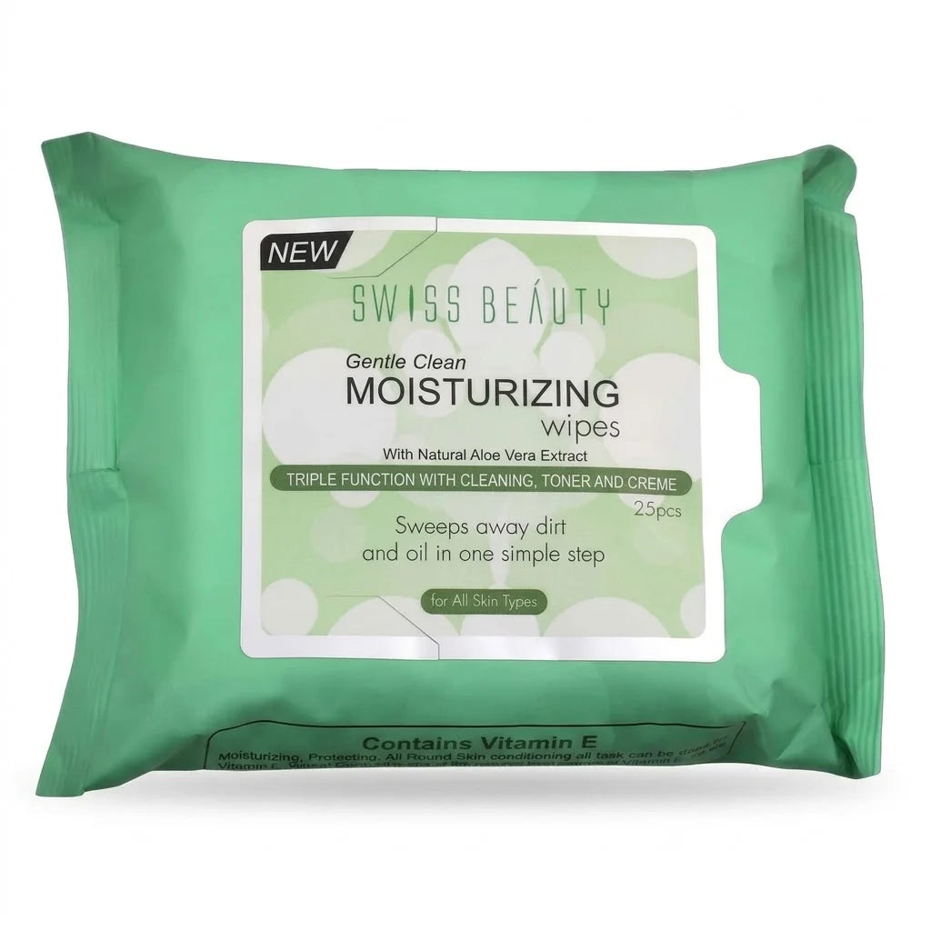 swiss beauty gentle clean moisturizing face wipes 25 pcs