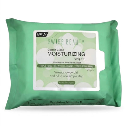 Swiss Beauty Gentle Clean Moisturizing Face Wipes 25 Pcs