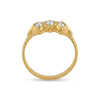 Elevate Your Style with the Elegant American Diamond Ring - Gold Plated Three Stone Design